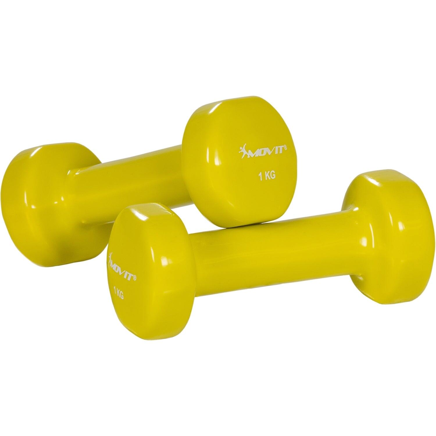 Juego de mancuernas de vinilo de 1 kg en amarillo de MOVIT 6/6