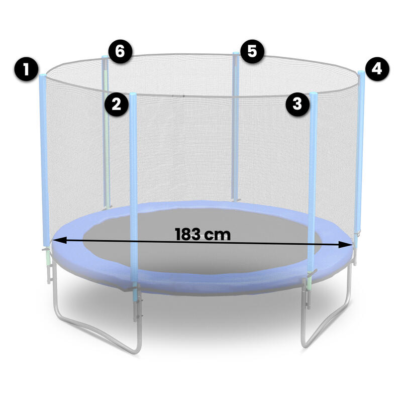 Siatka zewnętrzna do trampoliny ogrodowej Neo-Sport 6ft