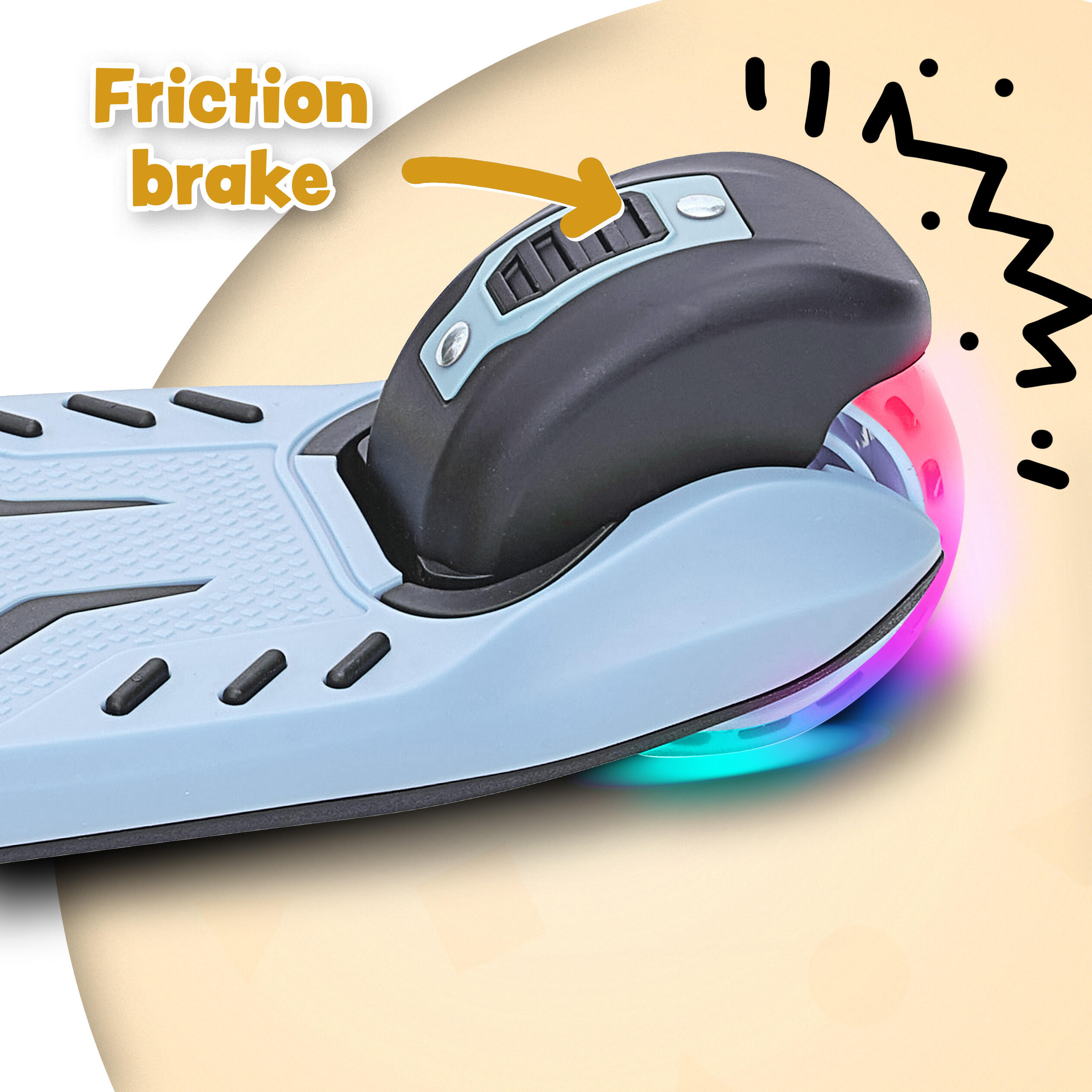 Monopattino per bambini KIDSPRO 4 pieghevole LED 3 ruote 5/7