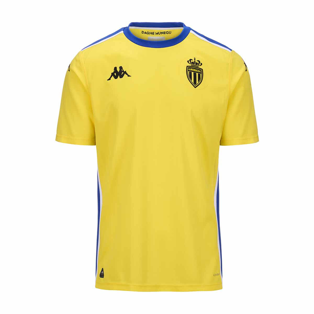 Kappa - Maillot De Gardien De Football Homme Kombat Gk As Monaco 24/25 - Maillot Manches Courtes - Bleu|gris|jaune - 52 2xl - Decathlon