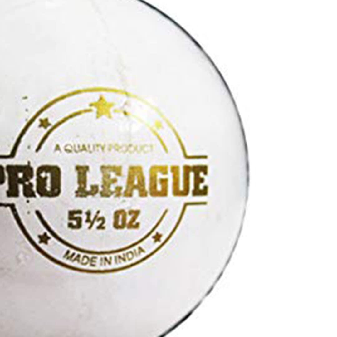 DSC Pro League Cricket Lederball | Farbe: Weiß | Bessere Formbeständigkeit 3/5