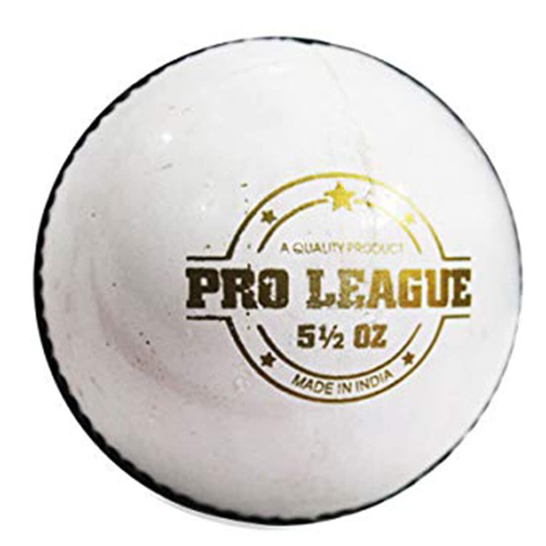 DSC Pro League Cricket Lederball | Farbe: Weiß | Bessere Formbeständigkeit 2/5
