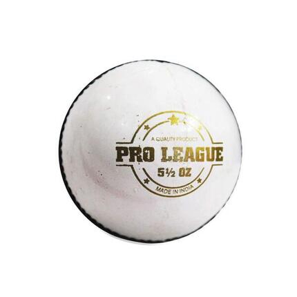 DSC Pro League Cricket Lederball | Farbe: Weiß | Bessere Formbeständigkeit