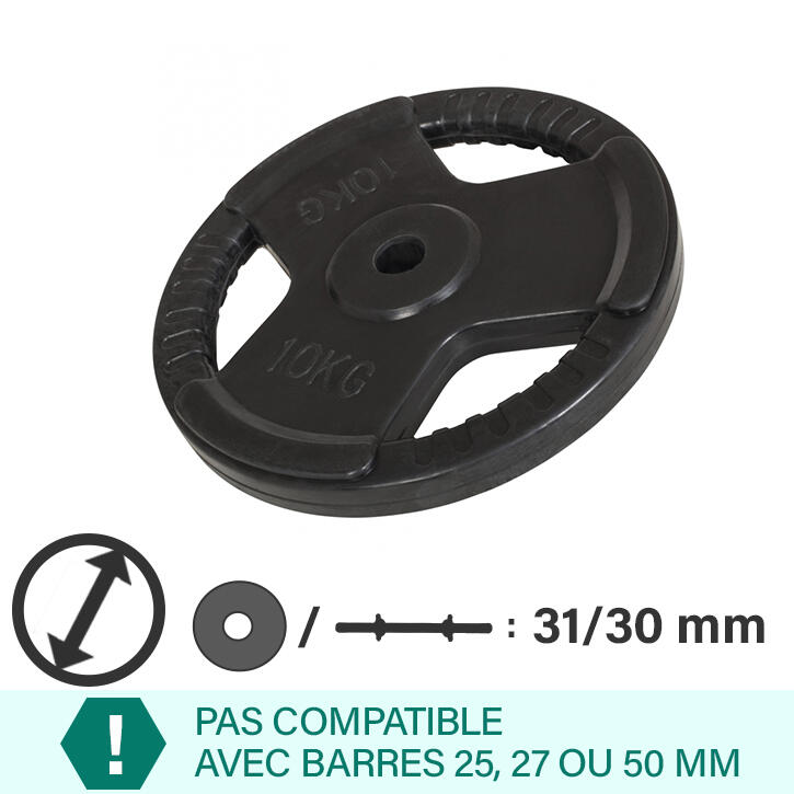 Hantelscheibe 30/31 mm Gummi Gripper 1,25-25 KG 2/7