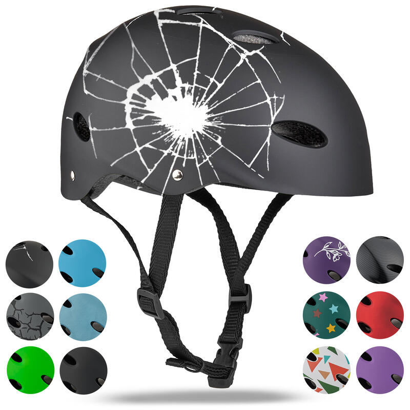 Casco ajustable para skate/bicicleta, scooter, BMX, para niños y adultos