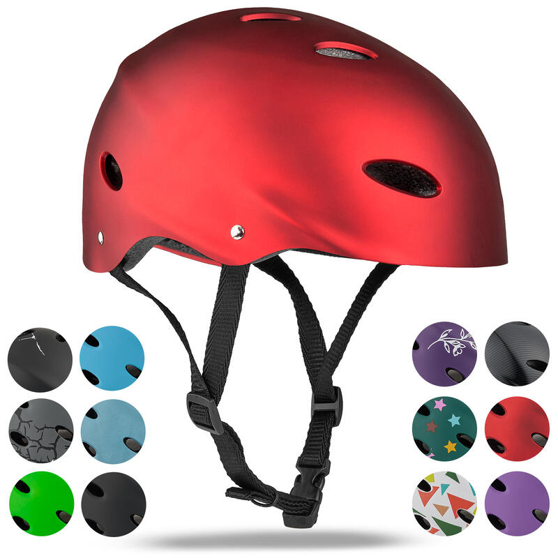 Casco ajustable para skate/bicicleta, scooter, BMX, para niños y adultos