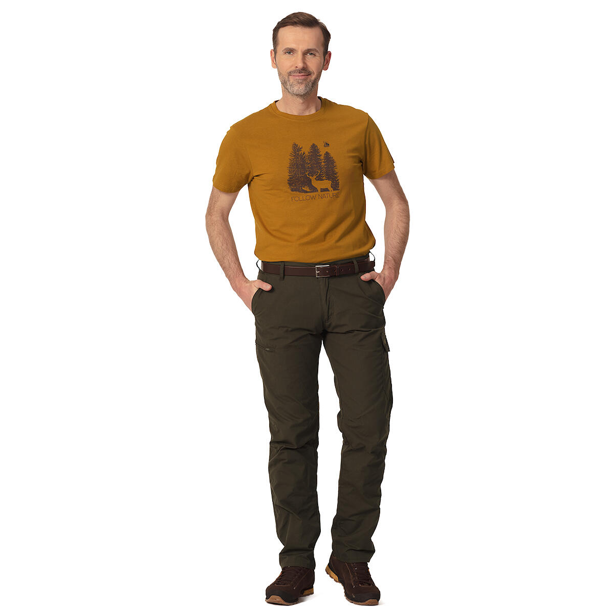 T-shirt de chasse pour homme Tagart FNT Rut Honey avec imprimé 3/4