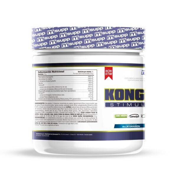Kongestion Preworkout zonder stimulerende middelen - 320g Blue Dragon MASmusculo 2/6
