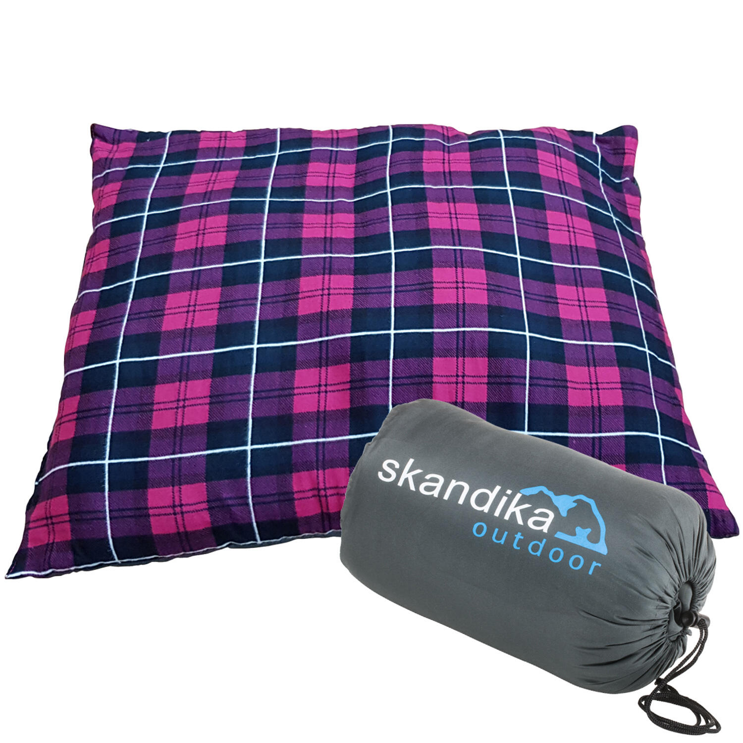 SKANDIKA Reisekissen - Dundee Sleepyhead - Flanell - Kompressionspacksack
