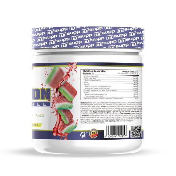 Kongestion Preworkout zonder stimulerende middelen - 320g Gummy Watermelons MAS 3/6