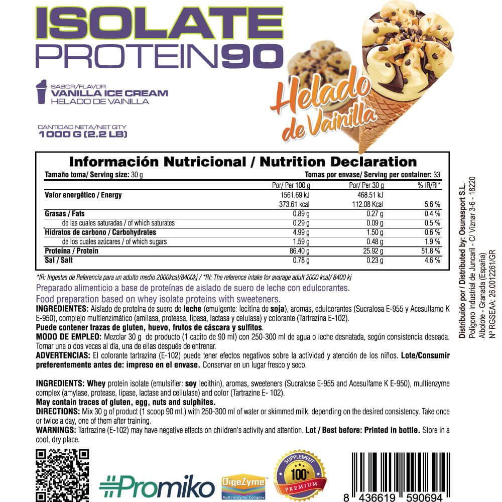 Isolaat 90 CFM - 1 kg vanille-ijs MASmusculo 5/6