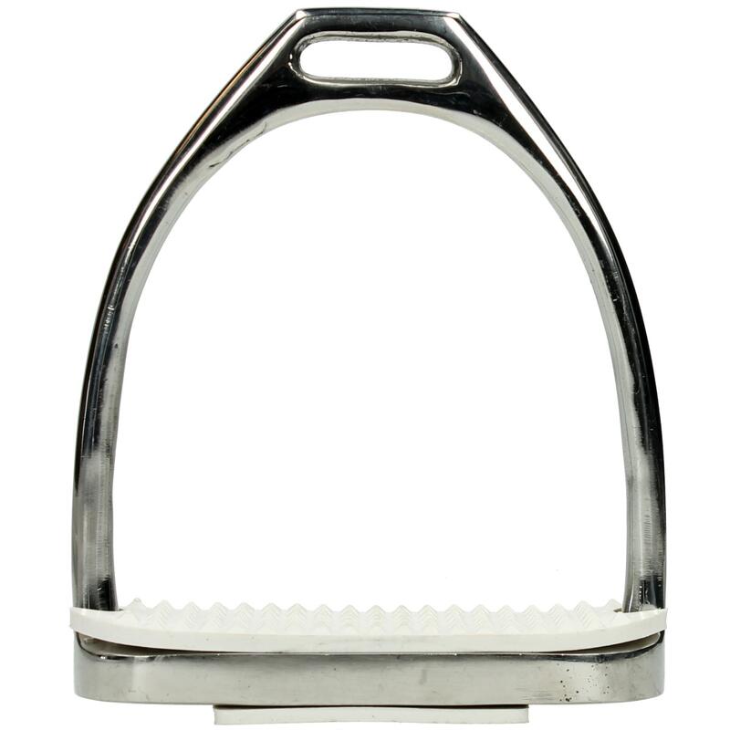 Étriers D'Équitation AK En Acier Inoxydable - Avec Marches Noires - Taille 10,2 Cm - Multicolore - Pour Cavaliers