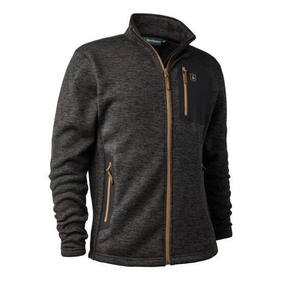 Herren - Strickjacke - lange Ärmel - Sarek - Dark Grey Melange, XL