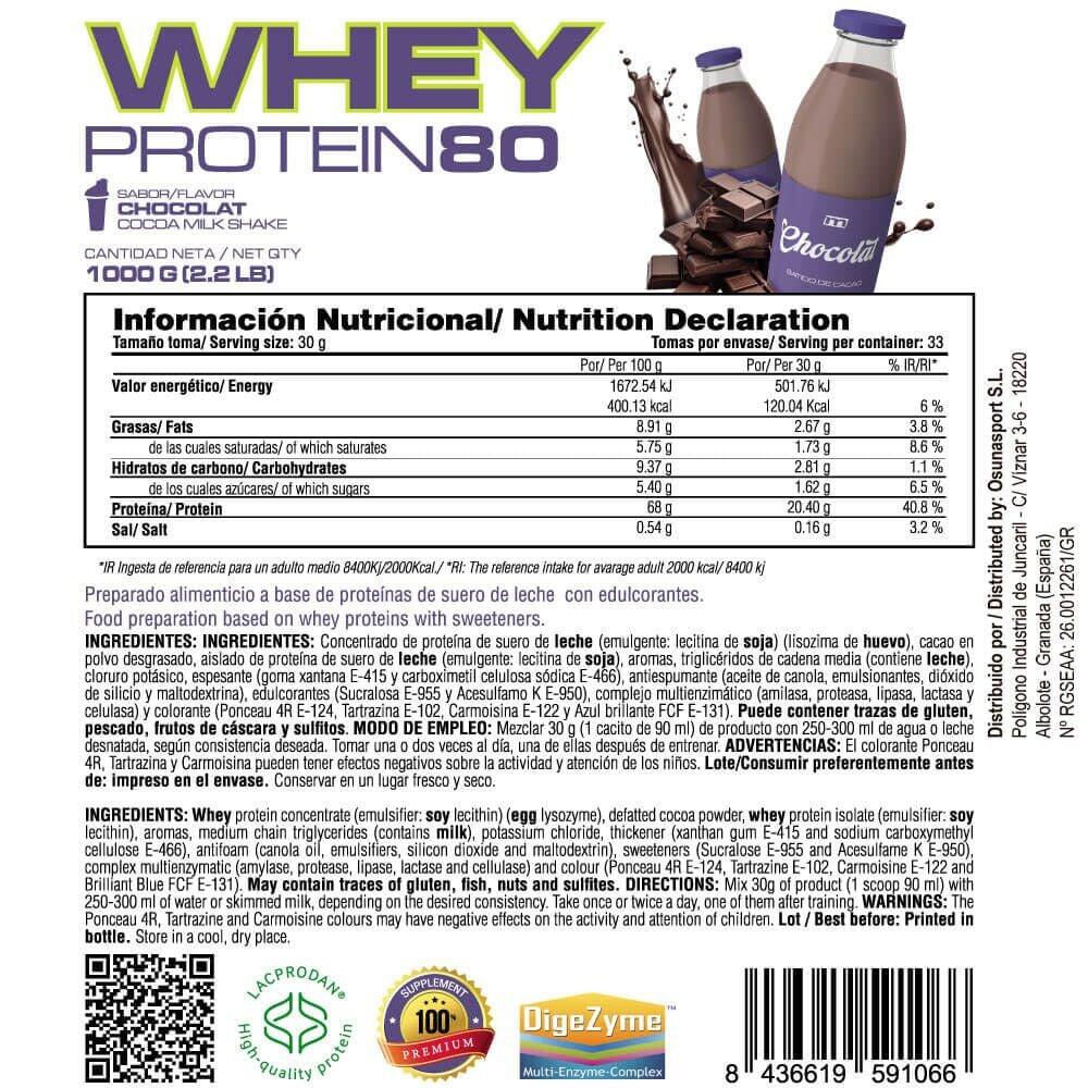Whey Protein80 - 1Kg CHOCOLAT MASmusculo 6/6