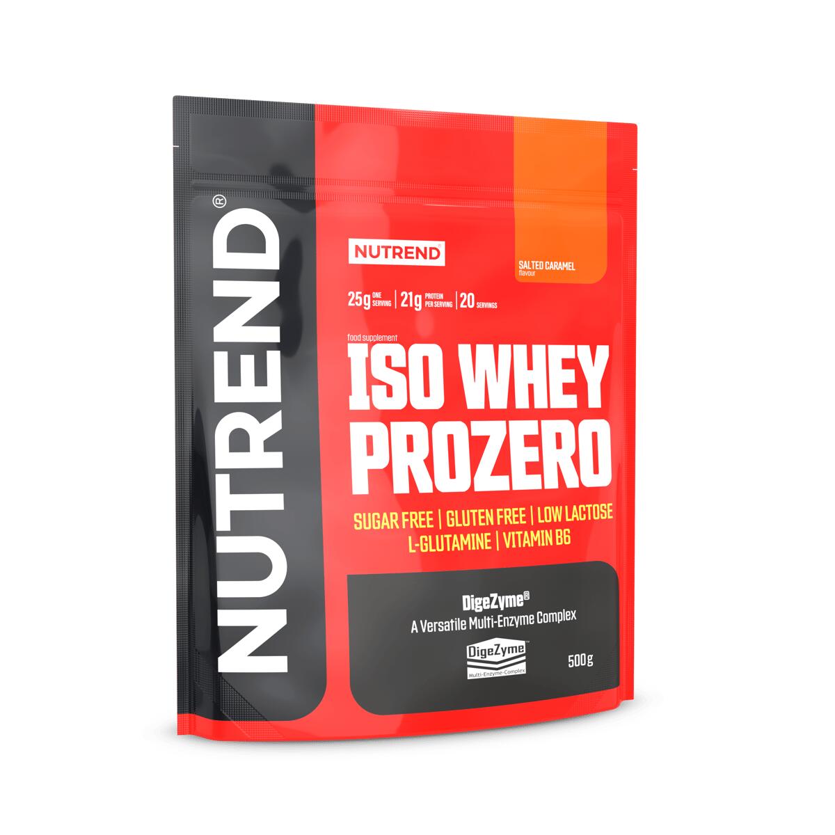 NUTREND Syrovátkový izolát ISO WHEY PROZERO, slaný karamel