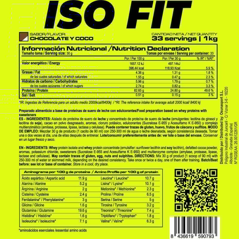 Iso fit - 1kg Chocolat Orange de Masmusculo Supplements MMSUPPLEMENTS ...