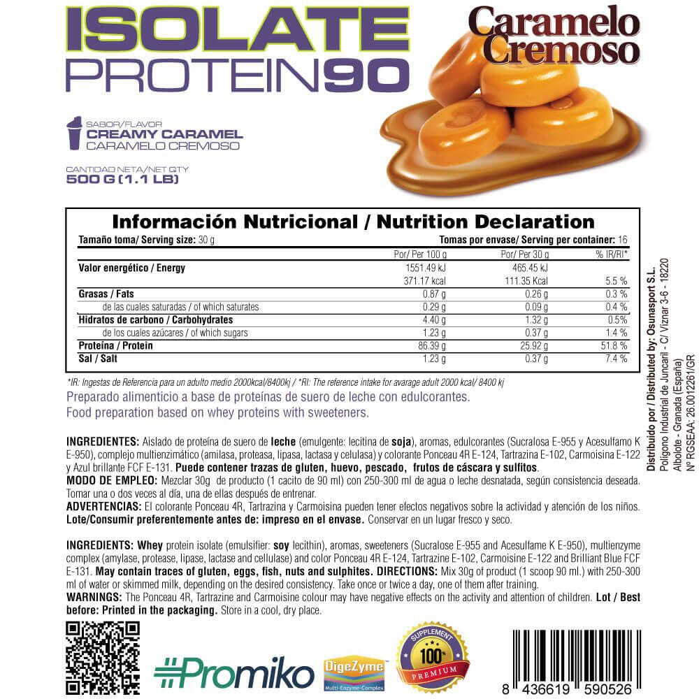 Isolate 90 CFM - 500 g Caramelo Cremoso MASMUSCULO 5/6