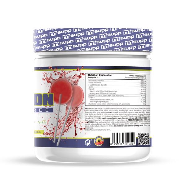 Kongestion Preworkout zonder stimulerende middelen - 320g Lollipop MASmusculo 3/6