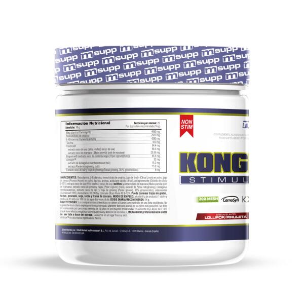 Kongestion Preworkout zonder stimulerende middelen - 320g Lollipop MASmusculo 2/6