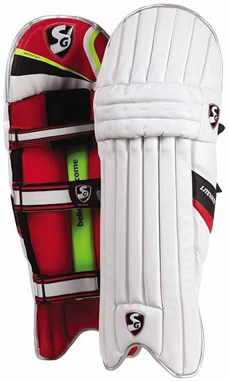 SG SG Litevate Batting Legguard für Männer, Jungen | Farbe: Weiß | Größe: Männer