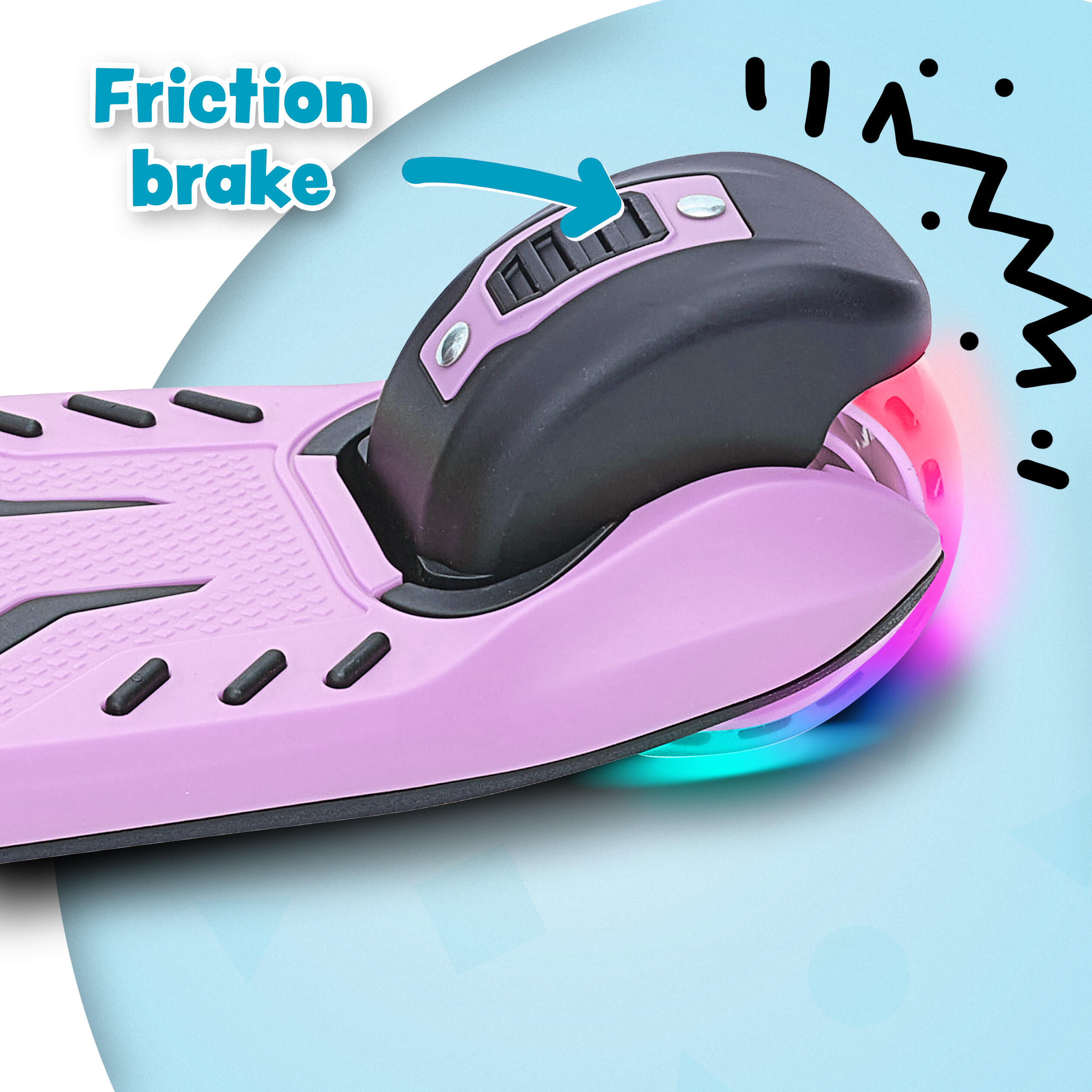 Patinete Plegable KIDSPRO4 - 3 Ruedas Regulable en Altura, Púrpura 5/7