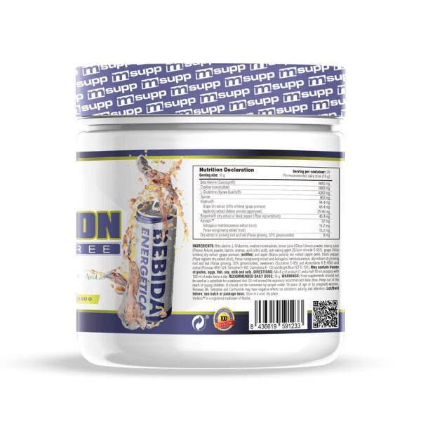 Kongestion Preworkout stimulant free - 320g Boisson énergique de MASmusculo 3/6