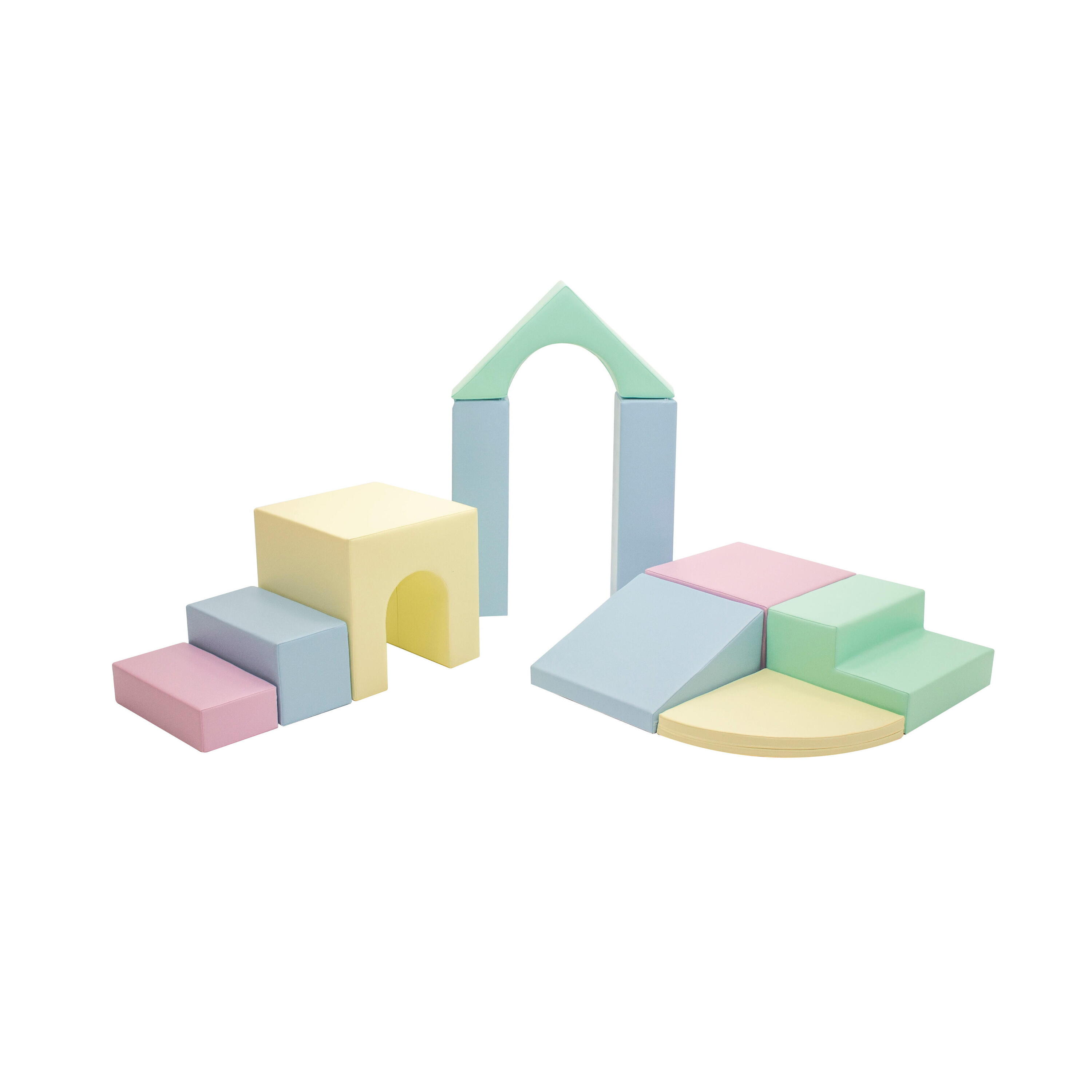 LEG&GO Zachte speel- en activiteiten set Creativity, soft play, foamblokken, pastel