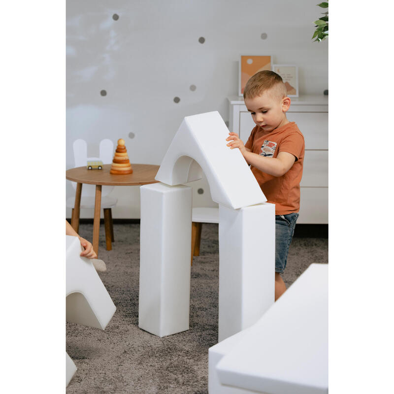 Blocchi per Bambini in Schiuma, Kit di attività Soft Play Creativity, bianco