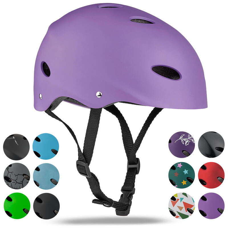 Casco ajustable para skate/bicicleta, scooter, BMX, para niños y adultos