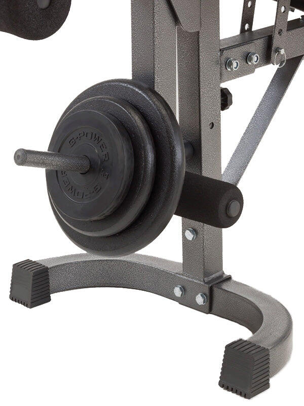 WBX 90 panca porta bilanciere richiudibile con Leg Extension e Arm Curl TOORX 6/6