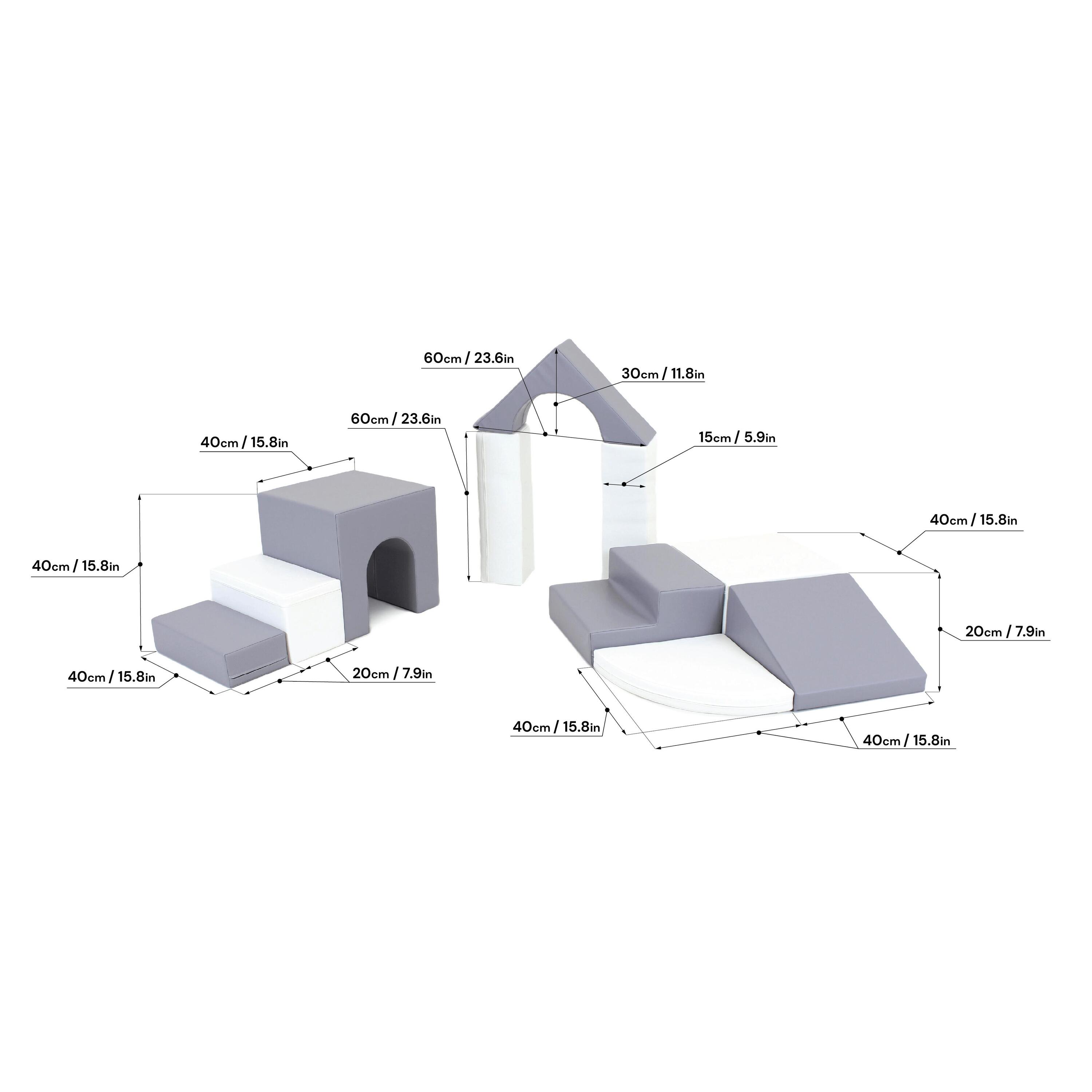 Blocs de Construction en Mousse Creativity, gris 7/7
