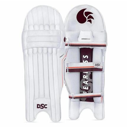 DSC Intense Rage Cricket Batting Legguard | Farbe: Weiß | Jugend, Rechtshänder