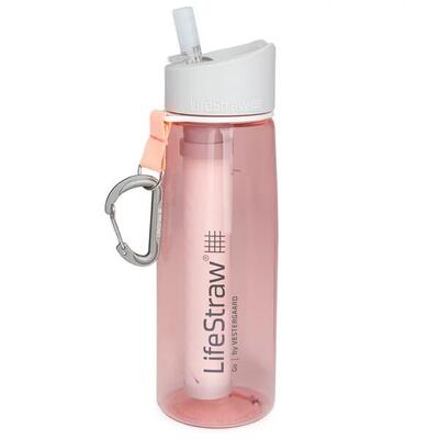 Lifestraw go waterfles met filter 650ml coral roze
