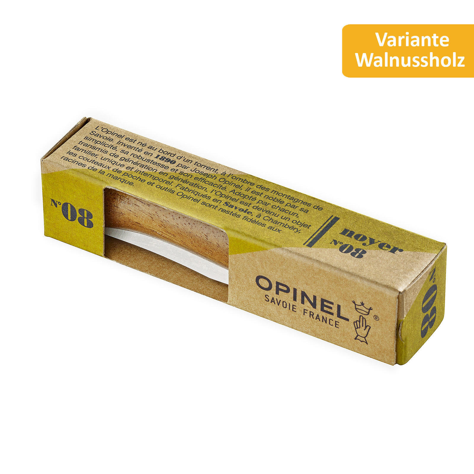couteau pliant No 8 de poche camping acier inoxydable bois noix 2/5