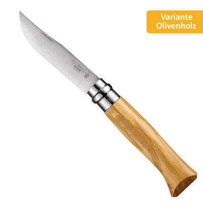 Coltello pieghevole n. 8 tascabile da Campeggio Acciaio inox Legno faggio