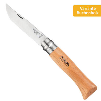 Coltello pieghevole n. 8 tascabile da Campeggio Acciaio inox Legno faggio