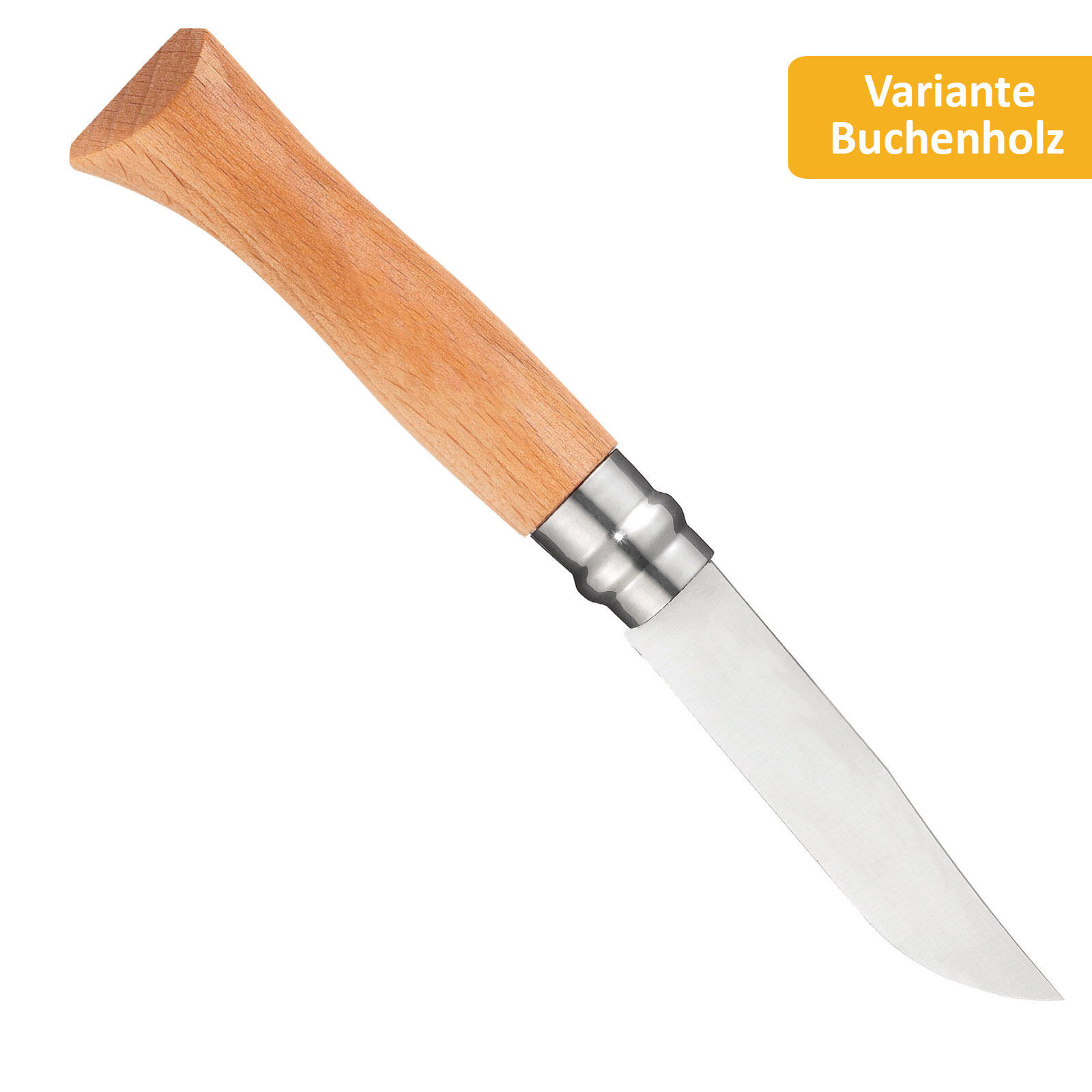Couteau de camping acier poche pliant bois manche No.08 INOX 2/5