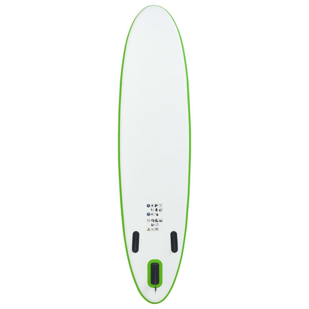 Juego de tabla paddle surf inflable verde y blanco 3/7