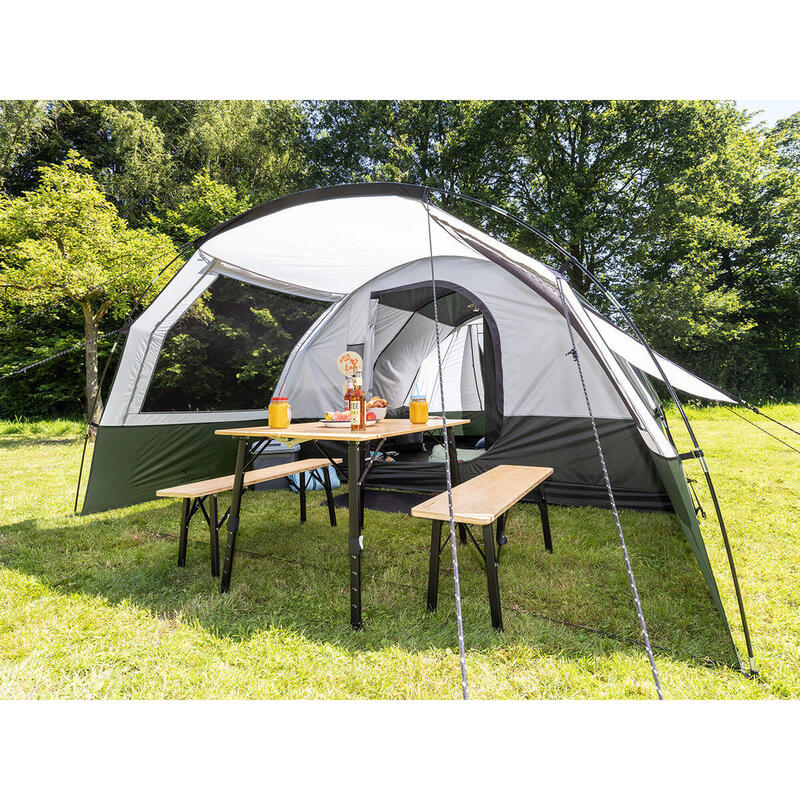 Tente tunnel Indal 5 - Tente Camping 5 pers - Intérieur divisible - Sol cousu