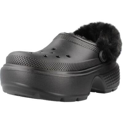 Zuecos Mujer Crocs Stomp Lined Clog Negro