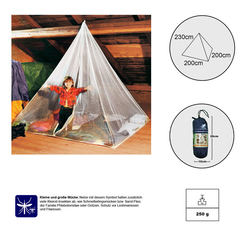 Mosquitera piramidal de malla fina viaje Protección contra insectos 2/7