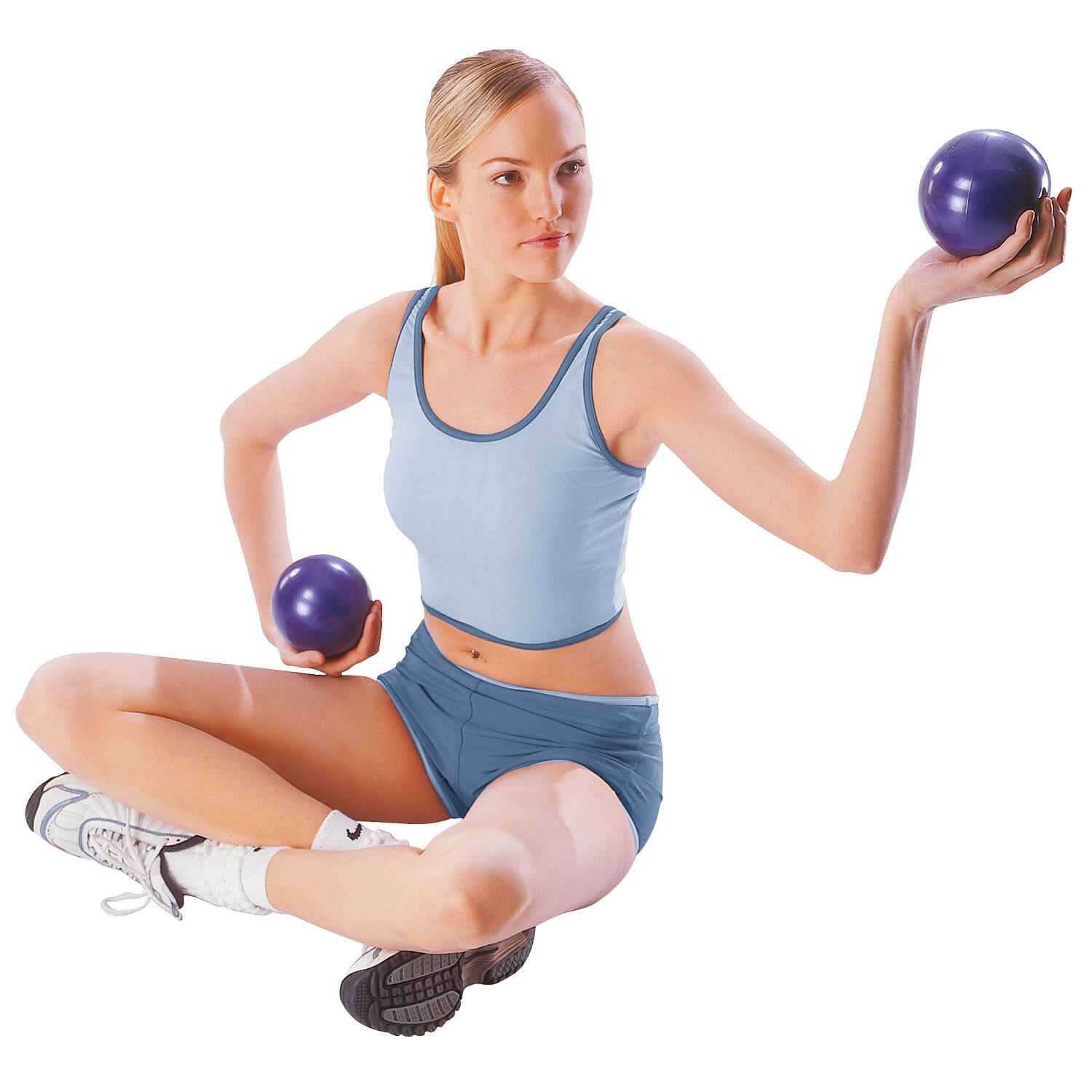 Pilates Toning Ball-Set Power Pilates Unisex Blau 3/4