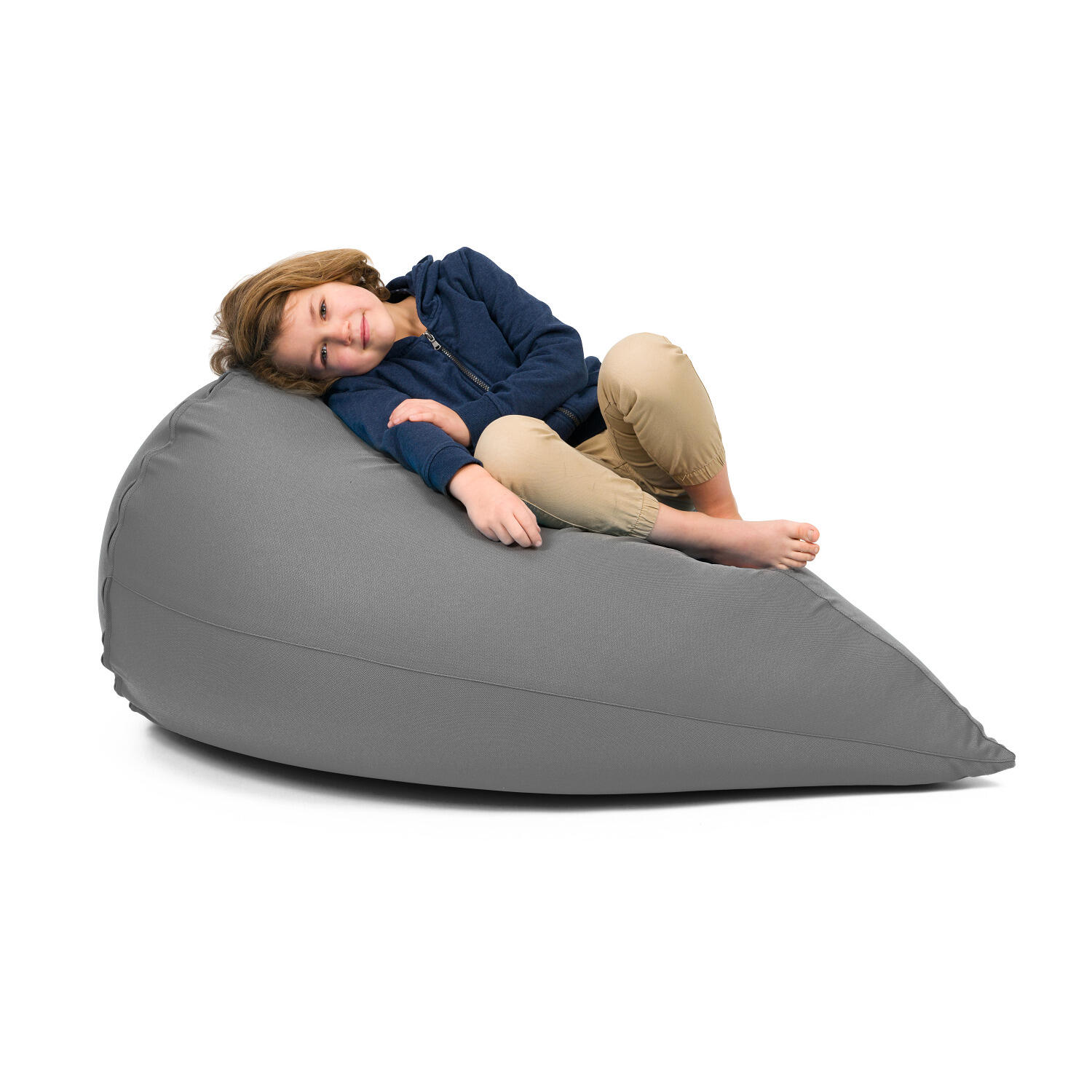 Sitzsack Comfort Grau Für Kinder 60x120 cm Gesundheitssport Unisex Grau 2/4