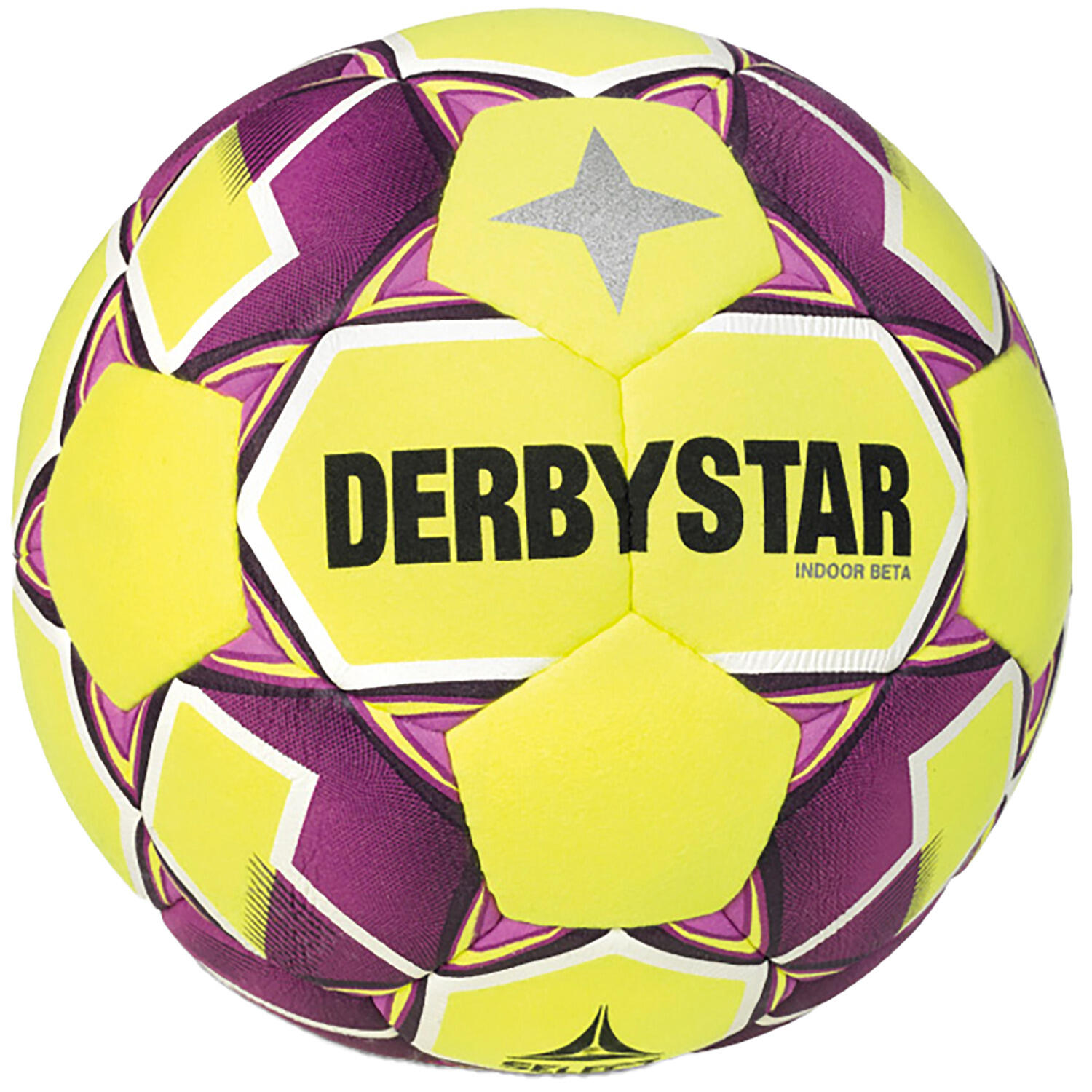 DERBYSTAR Hallenfußball Indoor Beta 2.0 Größe 4 Fußball Unisex Gelb-Lila