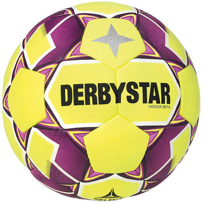Hallenfußball Indoor Beta 2.0 Größe 5 Fußball Unisex Gelb-Lila
