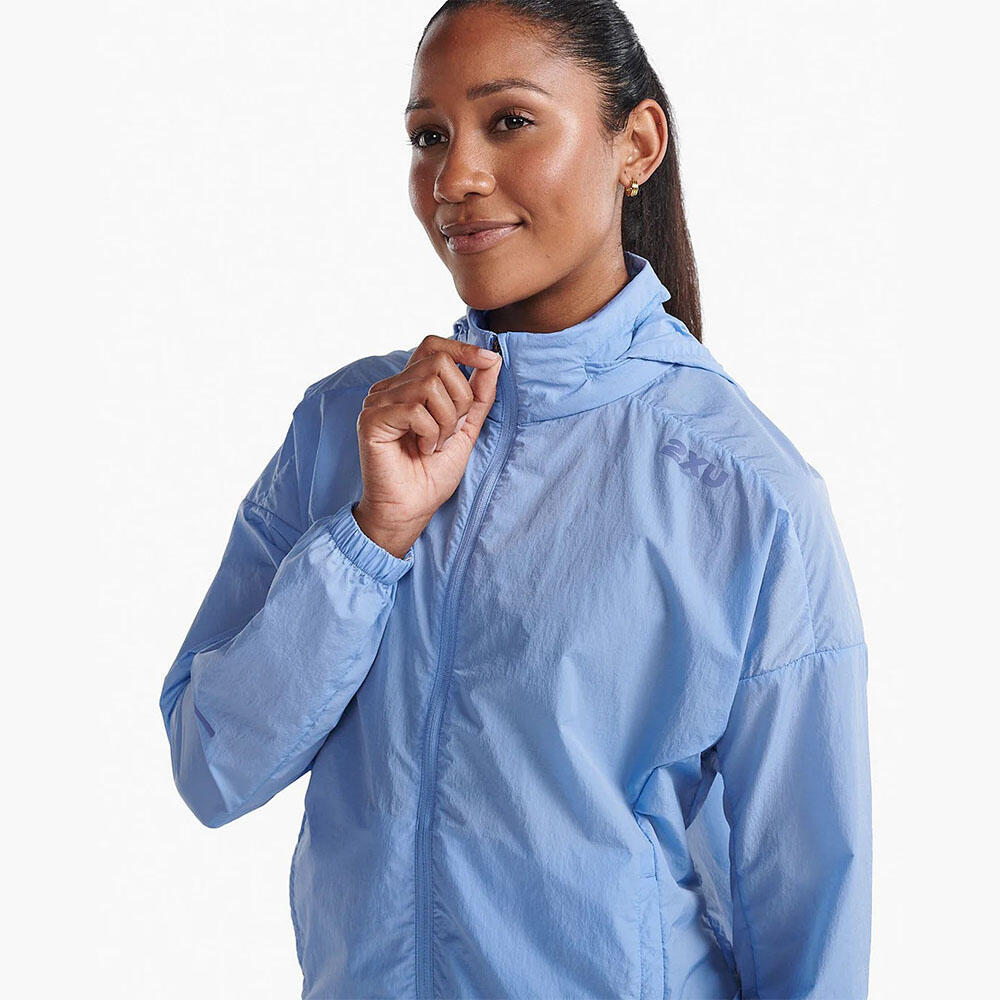 Aero Women s Water Resistant Windbreaker Jacket Sky Blue
