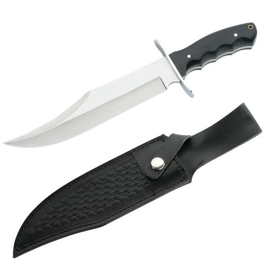 Coltello Bowie da lavoro a una mano guida caccia cintura legno