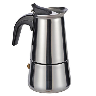 Edelstahl Espressokocher Espressokanne Espresso Kaffe Kocher Camping 2 Tassen