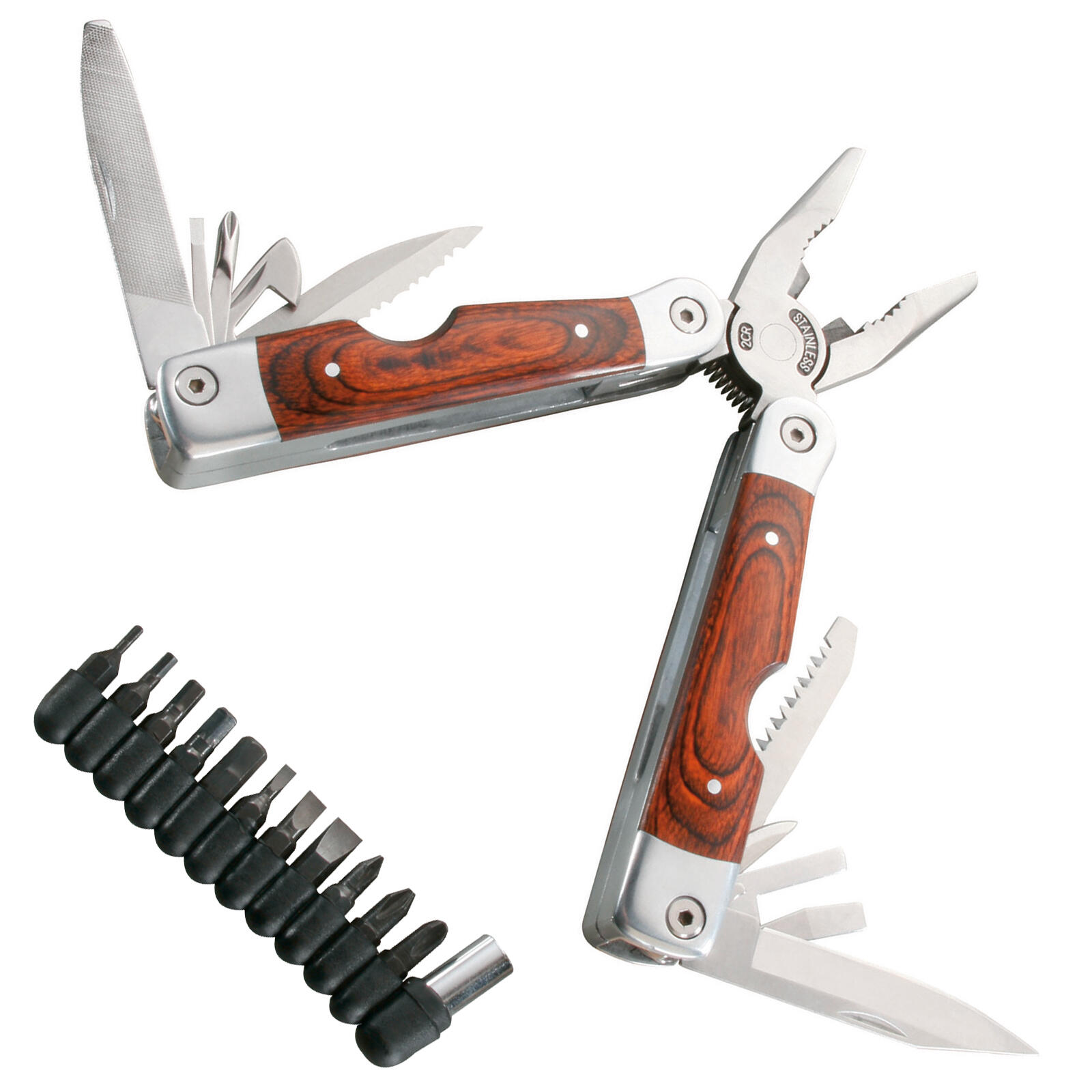 HERBERTZ Multitool Strumento multifunzione Coltello tascabile 11 bit Custodia