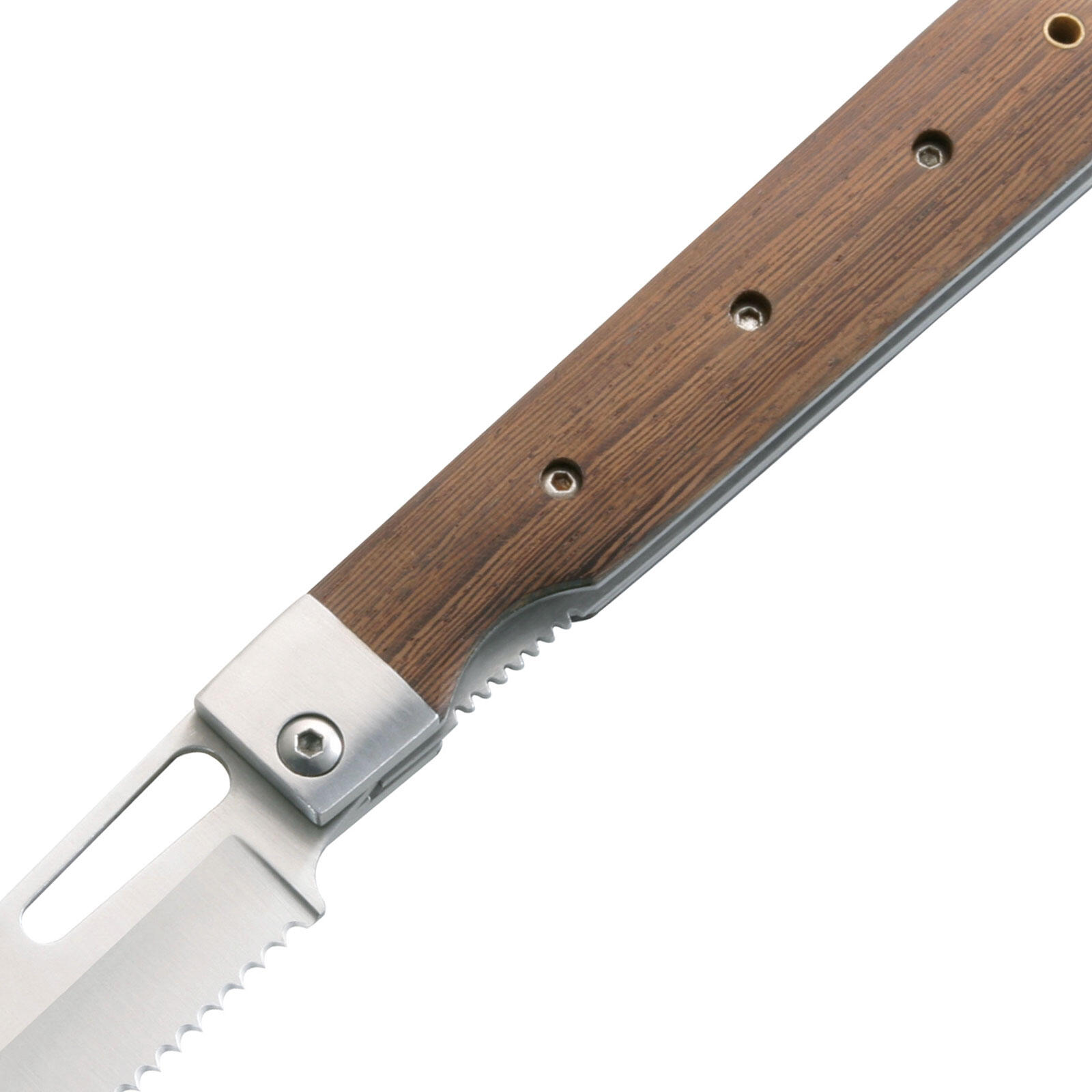 Coltello da pane pieghevole Campeggio tascabile caccia Legno seghettato 2/3